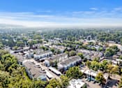 Thumbnail 41 of 46 - A bird's eye view of a residential area with houses and trees.
