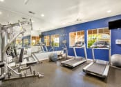 Thumbnail 7 of 22 - a gym with cardio equipment and weights at Montessa at Whitney Ranch