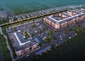 Thumbnail 9 of 20 - Aerial view of buildings at Autry at Legacy apartments for rent in Prosper, TX.