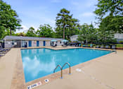 Thumbnail 21 of 48 - A pool with a no diving sign in the foreground.