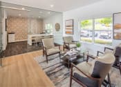 Thumbnail 16 of 38 - a living room with a couch and chairs and a table at Arbor Heights, Oregon, 97224