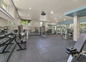Thumbnail 20 of 30 - a spacious fitness center with treadmills and other exercise equipment at Allez, Redmond, 98052