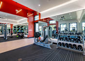 Thumbnail 8 of 24 - a gym with weights and cardio equipment in a building