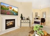 Thumbnail 5 of 22 - fireplace and television