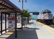 Thumbnail 29 of 30 - Santa Clara train station with approaching train