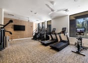 Thumbnail 25 of 32 - the gym has plenty of cardio equipment and a large window