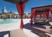 Thumbnail 20 of 26 - lounge chair seating under cabana near pool