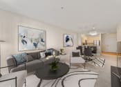 Thumbnail 3 of 21 - a living room with a couch and a table