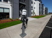 Thumbnail 25 of 27 - Parking lot with a charging station for electric vehicles at The Arvon, Vancouver
