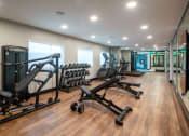 Thumbnail 30 of 48 - a room filled with weights and other exercise equipment at VORA LUX, San Diego, 92120