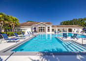 Thumbnail 1 of 24 - A large swimming pool with a 3 ft depth sign.