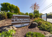 Thumbnail 1 of 15 - the landing at catalina sign at the entrance of the building