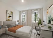 Thumbnail 17 of 30 - Spare bedroom with modern decor