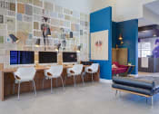 Thumbnail 11 of 24 - co-working spaces with computers and chairs