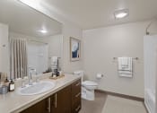 Thumbnail 16 of 30 - a bathroom with a sink toilet and showerat Allez, Redmond, WA