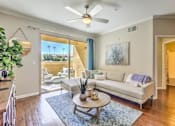Thumbnail 28 of 33 - Living room at Stone Canyon Apartments, California
