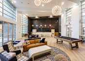 Thumbnail 18 of 28 - the preserve at gateway living room with billiards table