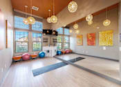 Thumbnail 32 of 41 - A room with exercise balls and yoga mats.