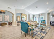 Thumbnail 20 of 33 - Clubhouse with chairs  at Stone Canyon Apartments, California