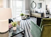 Thumbnail 3 of 16 - Modern living room at Velo Village Apartments, Franklin, WI Apartments.
