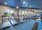 Thumbnail 21 of 35 - a gym with treadmills and other exercise equipment