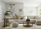 Thumbnail 12 of 41 - a living room with a couch and tables