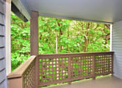 Thumbnail 26 of 44 - a view of the woods from the porch of a house