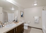 Thumbnail 7 of 30 - a bathroom with a sink toilet and showerat Allez, Redmond