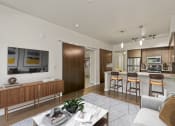 Thumbnail 1 of 30 - a kitchen and living room in a 555 waverly unitat Allez, Washington, 98052