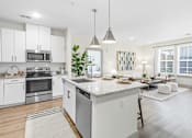 Thumbnail 9 of 40 - Kitchen with white cabinetry at The Isley at Windsor Hill, South Carolina