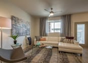 Thumbnail 4 of 34 - furnished model living room
