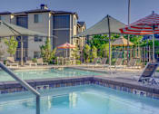 Thumbnail 9 of 32 - Pool with spa