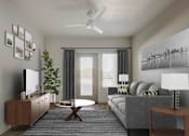 Thumbnail 6 of 32 - a living room with a couch and a table