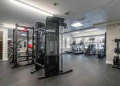 Thumbnail 17 of 27 - a gym with weights and cardio equipment in a building