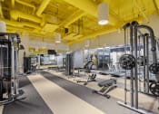 Thumbnail 14 of 33 - Gym with cardio and weights at Wilshire Vermont, Los Angeles