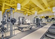 Thumbnail 17 of 33 - Gym with cardio and weights at Wilshire Vermont, Koreatown, Los Angeles