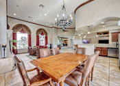 Thumbnail 8 of 22 - Elegant clubhouse dining and living area at Borgata Condominiums Apartments, Las Vegas, NV 89103