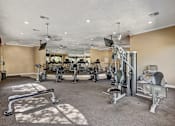 Thumbnail 13 of 22 - Fitness center with cardio machines and weight stations at Borgata Condominiums Apartments, Las Vegas, NV 89103