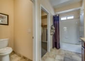 Thumbnail 20 of 25 - a bathroom with a shower and a toilet and a sink