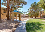 Thumbnail 8 of 32 - a gazebo at the whispering winds apartments in pearland at Pacific Harbors Sunrise Apartments, Las Vegas, NV, 89142