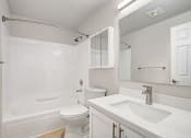 Thumbnail 10 of 34 - a bathroom with a sink toilet and a shower at 2000 Lake Washington Apartments, Washington