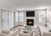 Thumbnail 4 of 32 - Living room fireplace at Arcadia Apartment Homes in Centennial, CO