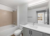 Thumbnail 10 of 27 - Updated Bathroom at 128 on State Apartments in Kirkland, WA 98033