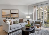 Thumbnail 4 of 30 - Living Room Space at Avant at the Arboretum Apartments in Lisle, IL 60532