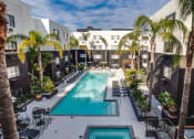 Thumbnail 6 of 30 - Newly Designed & Renovated Pool Deck with Swimming Pool, Hot Tub, Cabanas PLUS Grilling & Dining Area  at Duet on Wilcox, Los Angeles, California