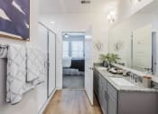Thumbnail 6 of 39 - a bathroom with a sink at The Merchant Apartments, Charleston, SC