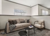 Thumbnail 3 of 40 - a living room with a couch and a chair at Aston at Cinco Ranch, Texas