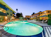 Thumbnail 3 of 23 - Chase Knolls night pool at Chase Knolls, Sherman Oaks, California