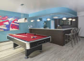 Thumbnail 9 of 22 - game lounge with pool table | District West Gables Apartments in West Miami, Florida