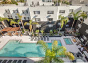 Thumbnail 4 of 30 - Newly Designed & Renovated Pool Deck with Swimming Pool, Hot Tub, Cabanas PLUS Grilling & Dining Area  at Duet on Wilcox, Los Angeles